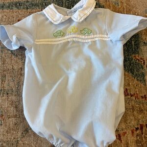 Mom & Me Boys Light Blue Outfit Embroidered 3 Month